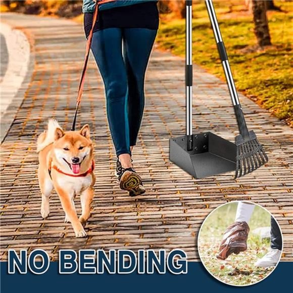 Pooper Scooper, Long Handle Tray and Rake Set for Large Medium Small Dogs - Picture 7 of 7